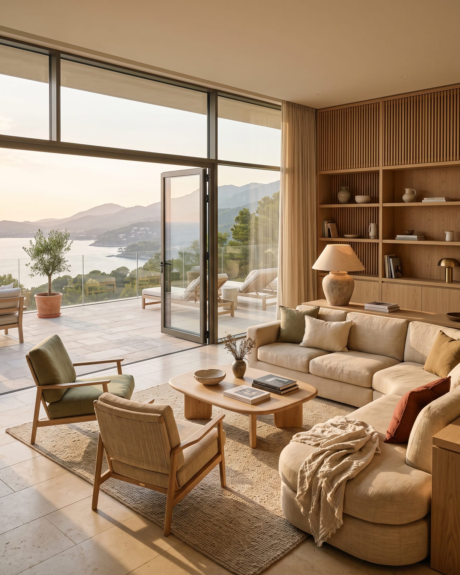 Panorama Suite: the glass-walled lounge